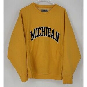 Steve & Barry's Michigan Wolverines Sweatshirt Medium Yellow Embroidered